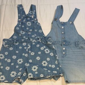 The Children's Place Blue Floral Denim Overalls